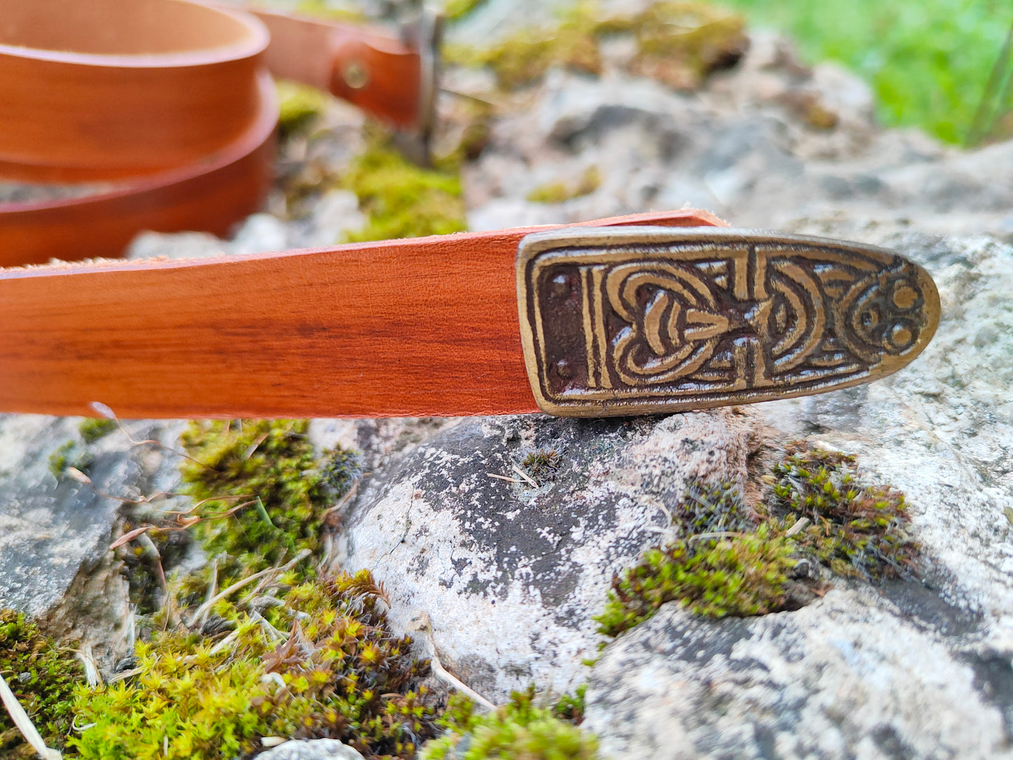 Ceinture viking pour homme ou femme en cuir véritable