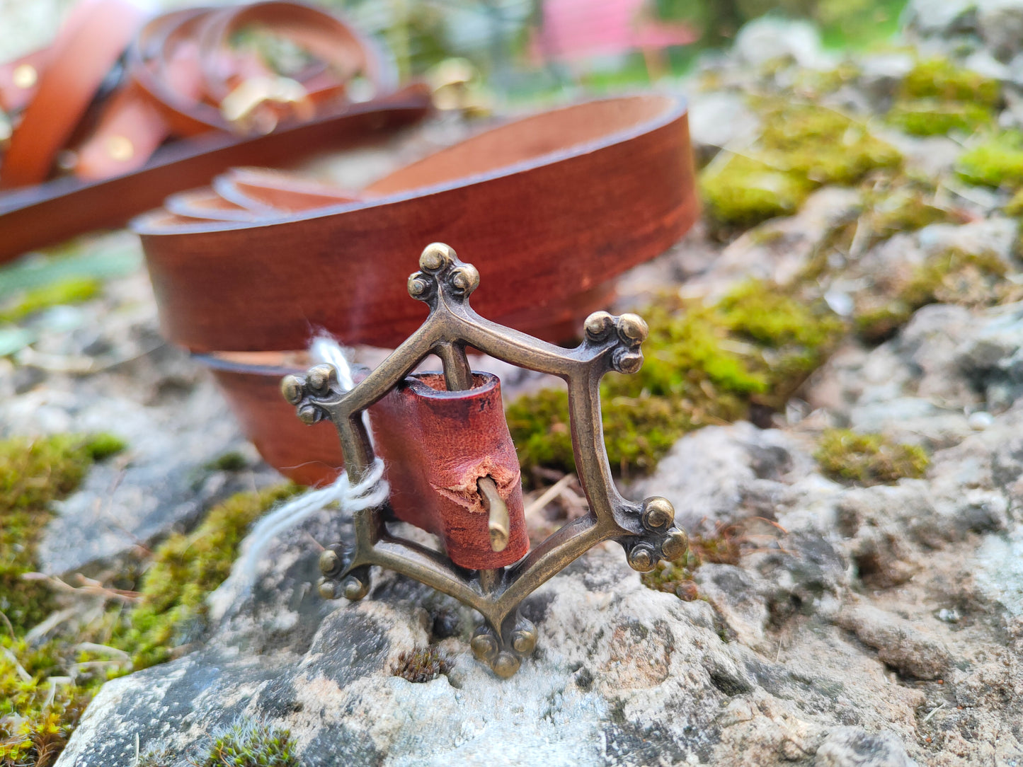 Ceinture médiévale mixte en cuir véritable