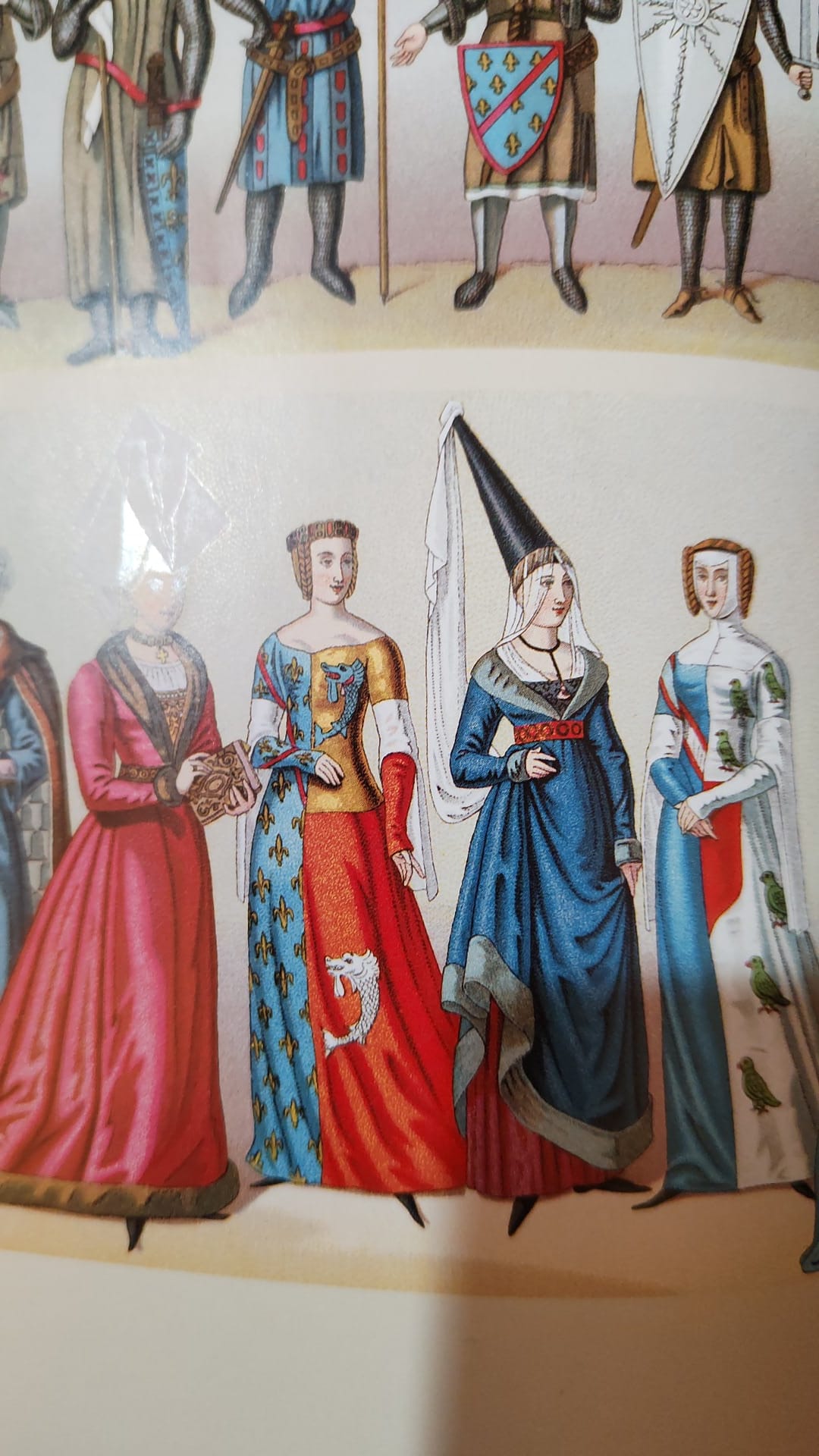Robe armoiries fleurs de lys, évocation XIVe siècle taille 40/44