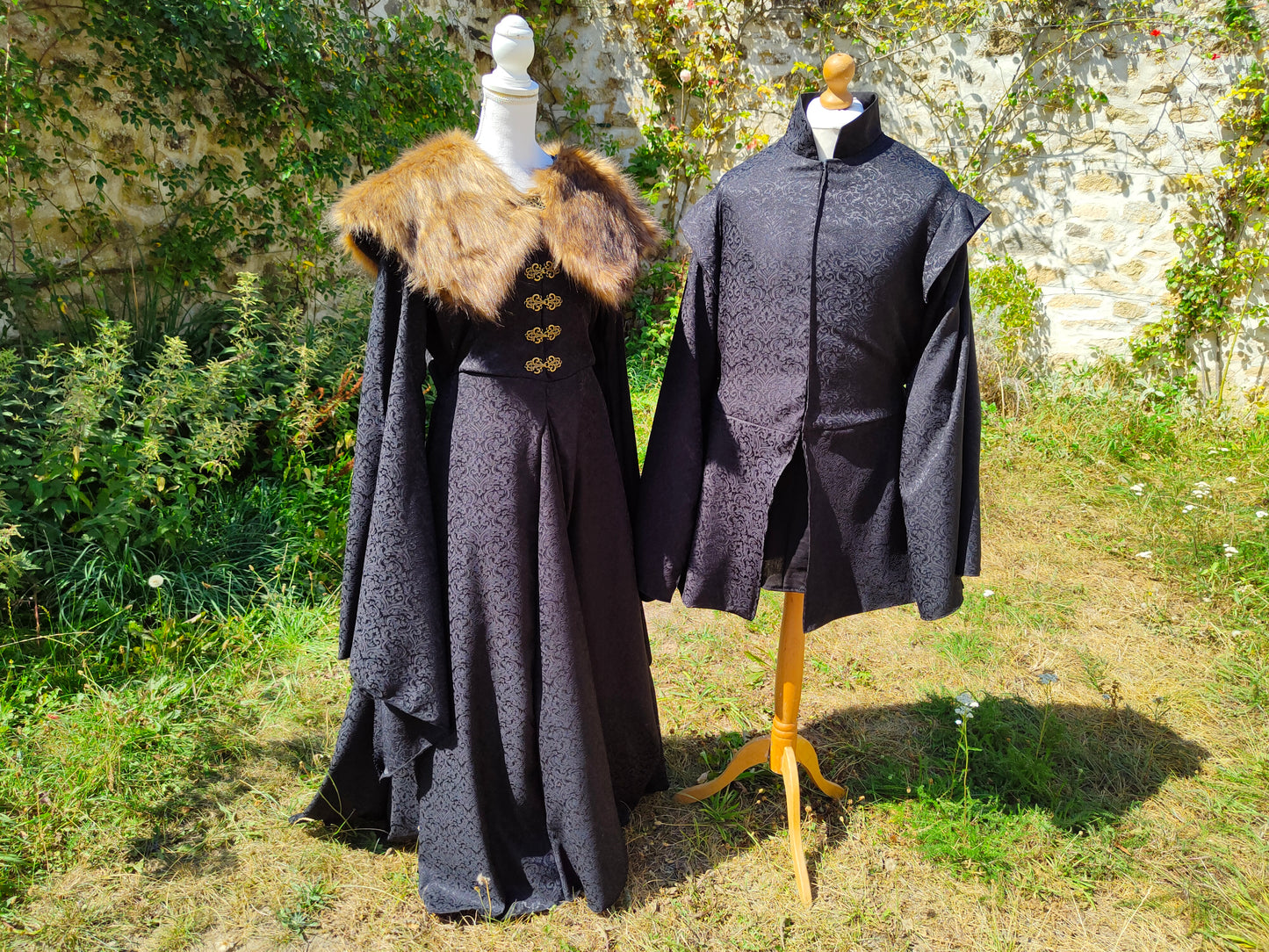 Robe de Sansa, en jacquard noir