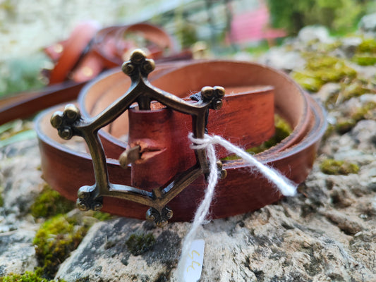 Ceinture médiévale mixte en cuir véritable